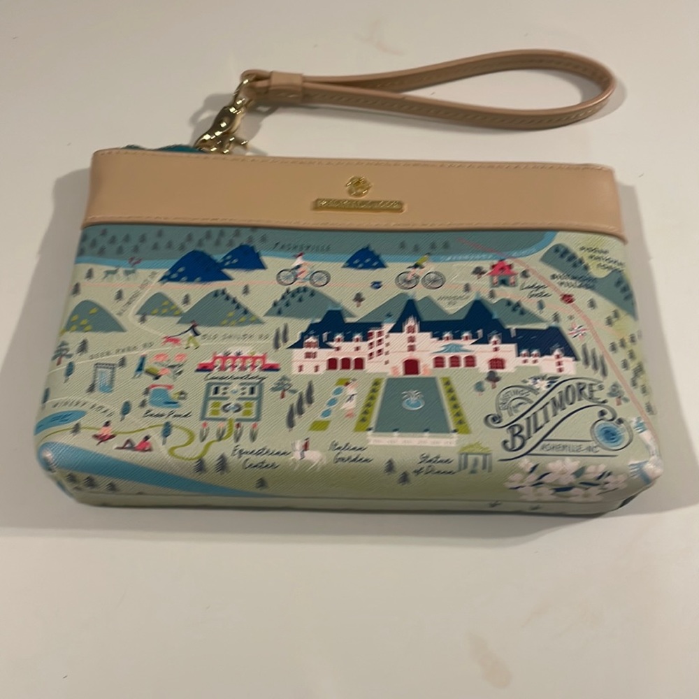 Spartina Biltmore maps wristlet.